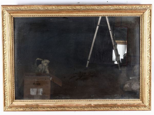 Specchiera in legno intagliato e dorato, XIX secolo  - Asta Antiquariato III - Asta a Tempo - Associazione Nazionale - Case d'Asta italiane