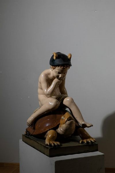 Vierthaler Ludwig : Fontana con Dio Mercurio bambino su tartaruga  - Asta Out of the Ordinary - Associazione Nazionale - Case d'Asta italiane