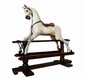 Anonimo - Cavallo inglese vittoriano a dondolo basculante