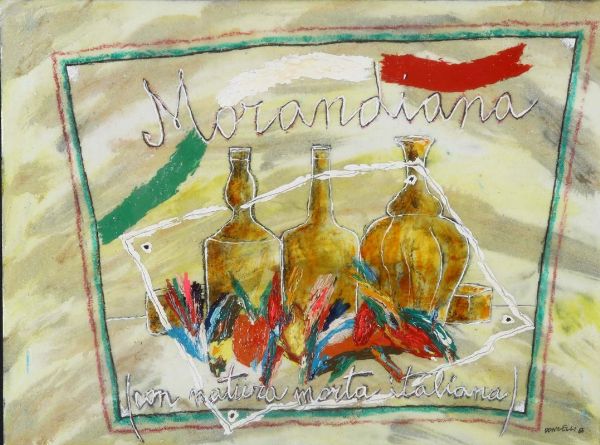 Donzelli Bruno : Morandiana con natura morta italiana, 1986  - Asta Arte Moderna e Contemporanea - Asta a Tempo - Associazione Nazionale - Case d'Asta italiane