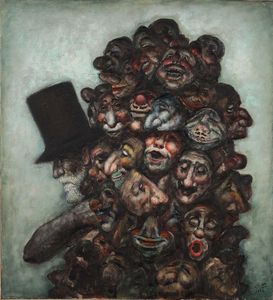 Russo Mario - Vecchio con maschere, 1963