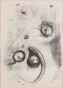 Redon Odilon : dalla serie Tentation de Saint Antoine, 1896  - Asta Arte Moderna e Contemporanea - Asta a Tempo - Associazione Nazionale - Case d'Asta italiane