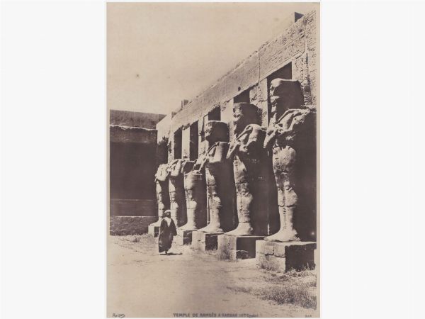 Andreas Reiser : Temple de Ramss a Karnak (H.te Egypte)  - Asta Fotografie tra Ottocento e Novecento - Associazione Nazionale - Case d'Asta italiane