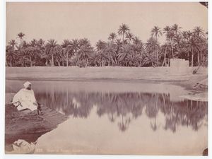 Alexandre Leroux (attrib.) - Algerie, Oasis de Biskra 1890 circa