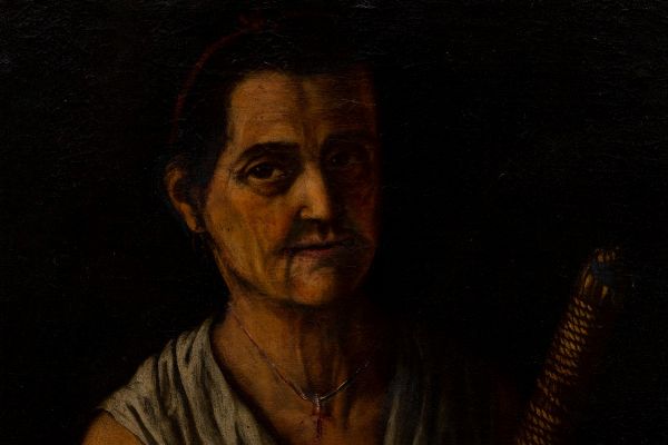 Ritratto di donna con fuso  - Asta Antiquariato e dipinti - IV - Asta a Tempo - Associazione Nazionale - Case d'Asta italiane