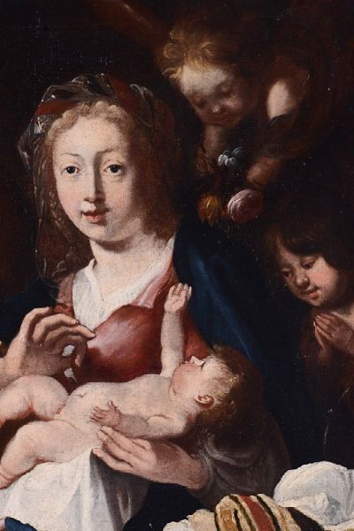 Cossiers Jan : Sacra Famiglia  - Asta Antiquariato e dipinti - IV - Asta a Tempo - Associazione Nazionale - Case d'Asta italiane