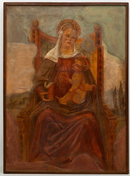Madonna in trono  - Asta Antiquariato e dipinti - IV - Asta a Tempo - Associazione Nazionale - Case d'Asta italiane