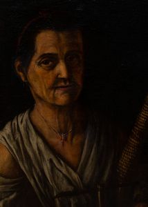 Ritratto di donna con fuso  - Asta Antiquariato e dipinti - IV - Asta a Tempo - Associazione Nazionale - Case d'Asta italiane