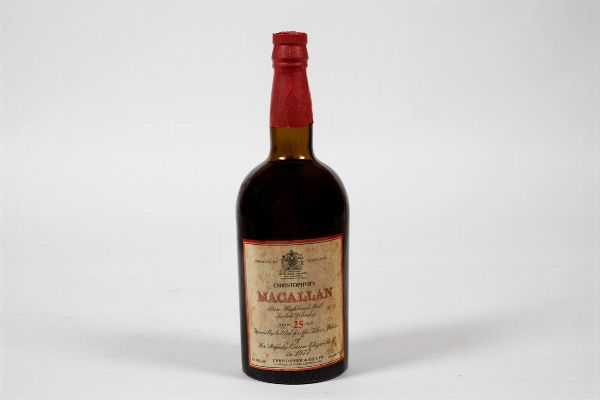 Macallan, Pure Highland Malt Scotch Whisky Jubilee 25 anni  - Asta Vini Pregiati e da Collezione - Associazione Nazionale - Case d'Asta italiane