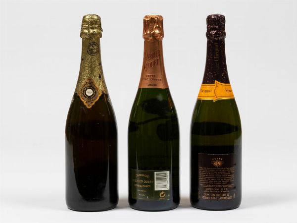 Perrier Jouet, Champagne Belle Epoque Pommery, Champagne Brut Royal Veuve Clicquot, Champagne Brut  - Asta Vini Pregiati e da Collezione - Associazione Nazionale - Case d'Asta italiane