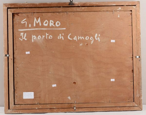 Moro Gino : Il porto di Camogli  - Asta Dipinti del XIX e XX Secolo - Associazione Nazionale - Case d'Asta italiane