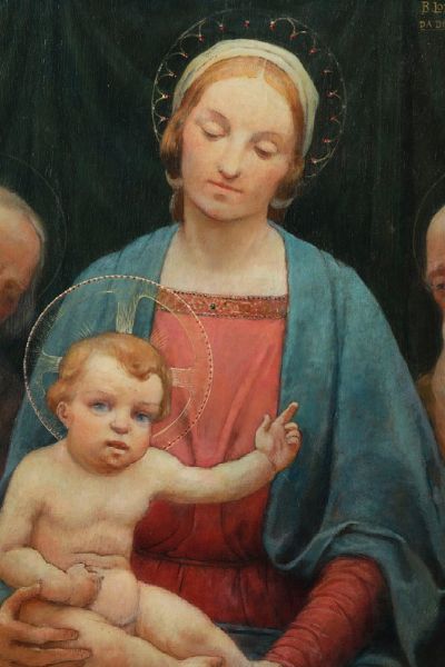 Longoni Baldassarre : Madonna con Bambino, 1935  - Asta Dipinti del XIX e XX Secolo - Associazione Nazionale - Case d'Asta italiane