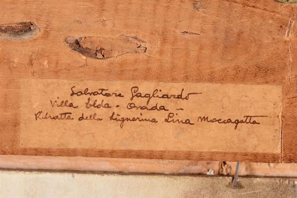 Gagliardo Salvatore : Ritratto della signorina Lina Moccagatta, 1943  - Asta Dipinti del XIX e XX Secolo - Associazione Nazionale - Case d'Asta italiane