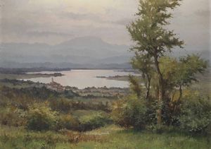 Magrotti Ercole : Lago di Varese  - Asta Dipinti del XIX e XX Secolo - Associazione Nazionale - Case d'Asta italiane