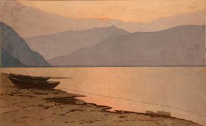 LOMI GIOVANNI - Verso il tramonto (Lago Maggiore), 1958