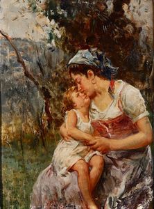 Panza Giovanni - Ritratto di donna con bambino