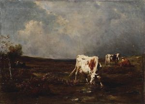 Hermann Lon-Charles - Mucche al pascolo, 1879