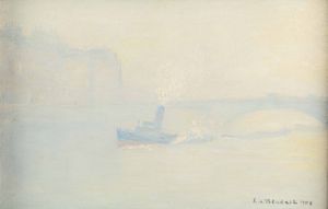 Bnzit Emmanuel-Charles - Brume dhiver sur la Seine, 1908