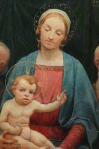 Longoni Baldassarre : Madonna con Bambino, 1935  - Asta Dipinti del XIX e XX Secolo - Associazione Nazionale - Case d'Asta italiane