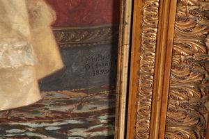 Oldoino Multedo : Ritratto femminile, 1899  - Asta Dipinti del XIX e XX Secolo - Associazione Nazionale - Case d'Asta italiane
