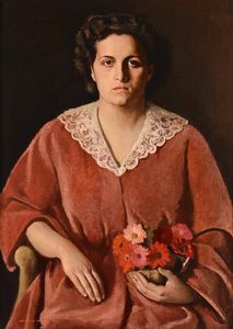 Gagliardo Salvatore - Ritratto della signorina Lina Moccagatta, 1943