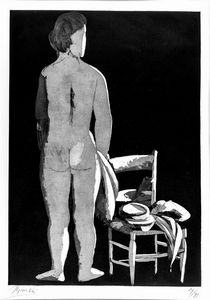 Giacomo Manz - Nudo e sedia