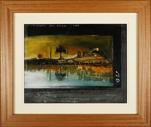 PAGLIACCI MIRKO (n. 1959) - Paesaggio sul Nilo.