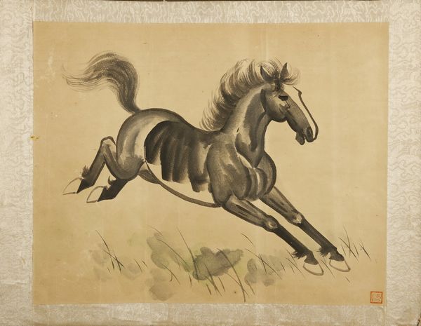 Arte Cinese : Dipinto raffigurante un cavallo al galoppo Cina, XX secolo Acquerello su carta  - Asta ASTA 290 - ARTE ORIENTALE (ONLINE) - Associazione Nazionale - Case d'Asta italiane