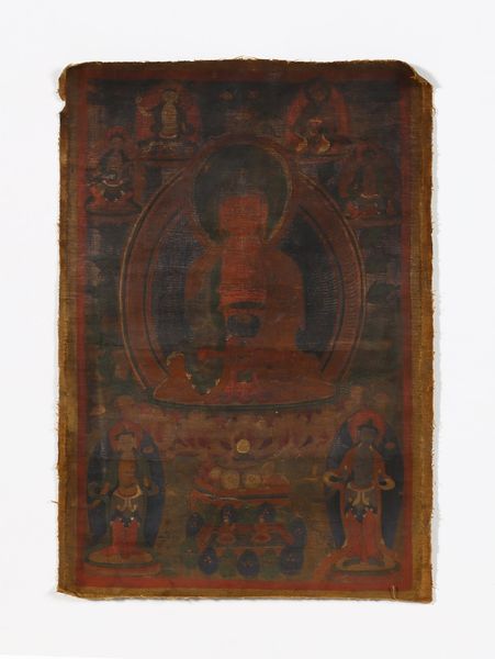 Arte Himalayana : Piccola thangka raffigurante il Buddha della medicina Tibet, XIX secolo  - Asta ASTA 290 - ARTE ORIENTALE (ONLINE) - Associazione Nazionale - Case d'Asta italiane