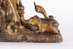 Arte Sud-Est Asiatico : Figura di Buddha in bronzo laccato Thailandia, XIX secolo  - Asta ASTA 290 - ARTE ORIENTALE (ONLINE) - Associazione Nazionale - Case d'Asta italiane