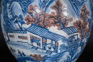 Arte Cinese : Vasca per pesci in ceramica dipintaCina, XX secolo  - Asta ASTA 290 - ARTE ORIENTALE (ONLINE) - Associazione Nazionale - Case d'Asta italiane