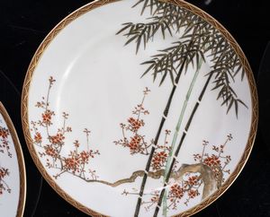 ARTE GIAPPONESE - Servizio da sei in porcellana bianca Giappone, fine XIX secolo