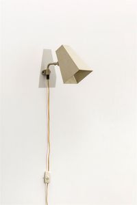 HANS AGNE JACOBSONN - Lampada a parete in metallo laccato. Marchio del Produttore Anni '50 cm 17x18