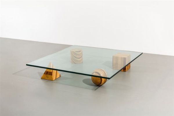 MASSIMO VIGNELLI : Tavolino mod. Metafora  - Asta Asta 161 Design I - Associazione Nazionale - Case d'Asta italiane