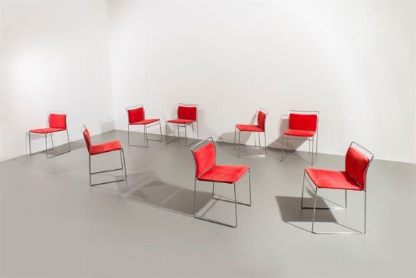 KAZUIDE TAKAHAMA : Otto sedie mod.Tulu  - Asta Asta 161 Design I - Associazione Nazionale - Case d'Asta italiane