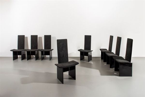 KAZUIDE TAKAHAMA : Otto sedie mod. Kazuki  - Asta Asta 162 Design II - Associazione Nazionale - Case d'Asta italiane