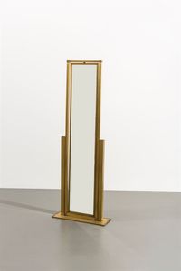 PRODUZIONE ITALIANA - Specchiera basculante e girevole con struttura in ottone  doppio specchio uno in cristallo e uno in cristallo  [..]