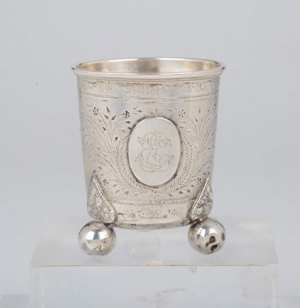Bicchiere in argento cesellato, Norvegia 1893  - Asta Argenti | Asta a Tempo - Associazione Nazionale - Case d'Asta italiane