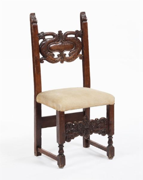 Cinque sedie a rocchetto in stile, XIX secolo  - Asta Antiquariato V | Asta a Tempo - Associazione Nazionale - Case d'Asta italiane