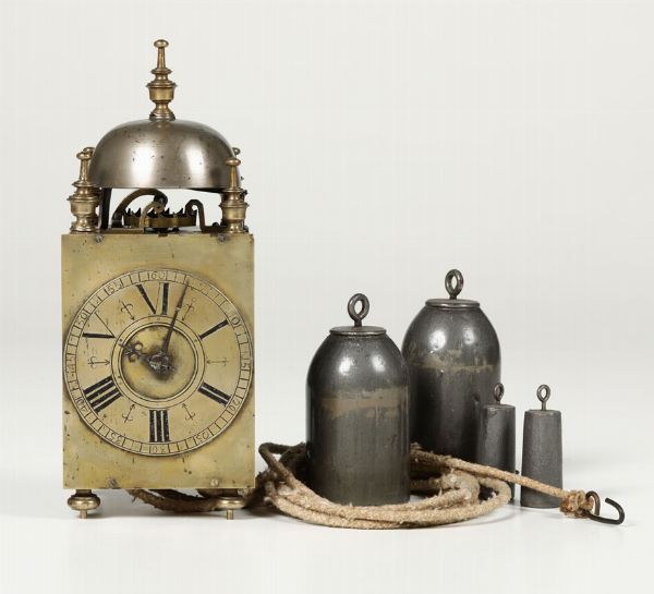 Orologio a lanterna in metallo dorato, XIX secolo  - Asta Antiquariato V | Asta a Tempo - Associazione Nazionale - Case d'Asta italiane
