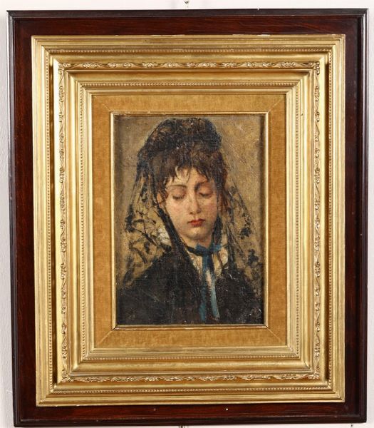 Ritratto di Maria Visconti  - Asta Dipinti del XIX-XX Secolo | Asta a Tempo - Associazione Nazionale - Case d'Asta italiane