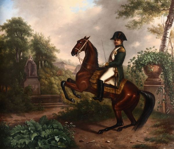 Napoleone a cavallo  - Asta Dipinti del XIX-XX Secolo | Asta a Tempo - Associazione Nazionale - Case d'Asta italiane