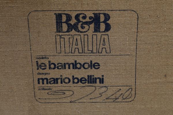 BELLINI MARIO (n. 1935) : Letto modello Le Bambole, produzione B&B Italia, 1972.  - Asta ASTA 291 - DESIGN (online) - Associazione Nazionale - Case d'Asta italiane