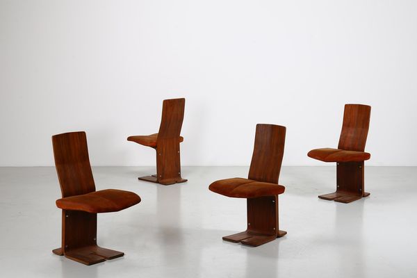 RINALDI GIORGIO : Quattro sedie, produzione Rima, anni '70 (4)  - Asta ASTA 291 - DESIGN (online) - Associazione Nazionale - Case d'Asta italiane