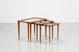 PARISI ICO (1916 - 1996) : Tavolini modello 401, produzione De Baggis, 1955. (3)  - Asta ASTA 291 - DESIGN (online) - Associazione Nazionale - Case d'Asta italiane