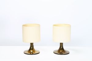 OLUCE : (Attribuito) Coppia di lampade da tavolo anni '60. (2)  - Asta ASTA 291 - DESIGN (online) - Associazione Nazionale - Case d'Asta italiane