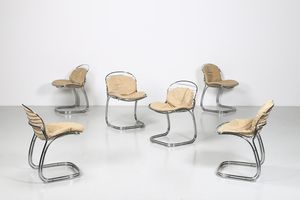 RINALDI GIORGIO - Sei sedie modello Sabrina, produzione Rima, 1970. (6)