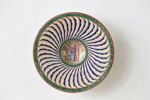ANDLOVITZ GUIDO (1900 - 1971) - (attribuito) Piatto da parata , produzione Societ Ceramica Italiana di Laveno,  anni '50.