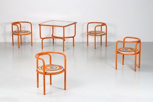 AULENTI GAE (1927 - 2012) - Tavolo con quattro sedie modello Locus Solus, produzione Poltronova 1964. (5)