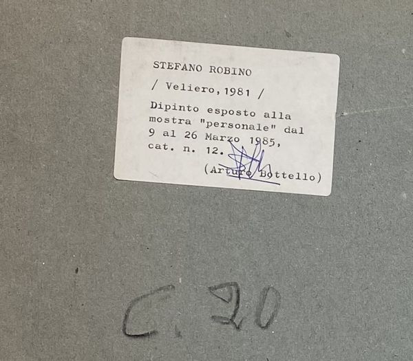 ROBINO STEFANO (n. 1922) : Veliero.  - Asta ASTA 292 - ARTE MODERNA (VIRTUALE) - Associazione Nazionale - Case d'Asta italiane